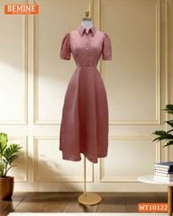 Đầm thiết kế BEMINE cổ sơ mi dáng chữ A MT10122