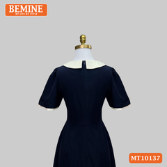 Đầm thiết kế BEMINE cổ đức cách điệu đính nơ dáng chữ A phù hợp đi làm-MT10137