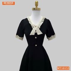Đầm thiết kế BEMINE cổ tim viền bèo dáng chữ A MT10153