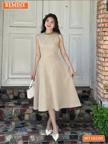 Đầm thiết kế BEMINE maxi sát nách dáng xòe MT10200