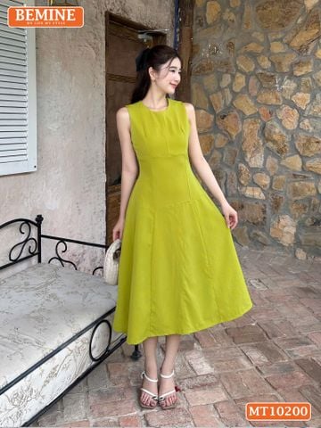 Đầm thiết kế BEMINE maxi sát nách dáng xòe MT10200