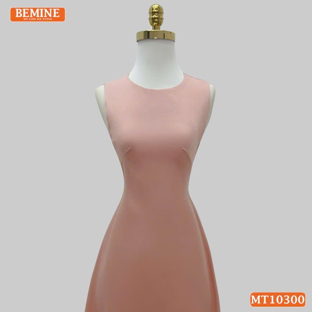 Đầm thiết kế BEMINE cổ tròn sát nách dáng chữ A MT10300