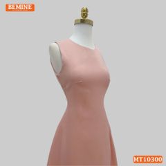 Đầm thiết kế BEMINE cổ tròn sát nách dáng chữ A MT10300