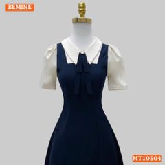 Đầm thiết kế BEMINE cổ tim giả yếm dáng chữ A MT10504