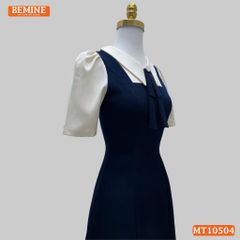 Đầm thiết kế BEMINE cổ tim giả yếm dáng chữ A MT10504