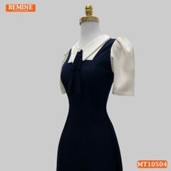 Đầm thiết kế BEMINE cổ tim giả yếm dáng chữ A MT10504