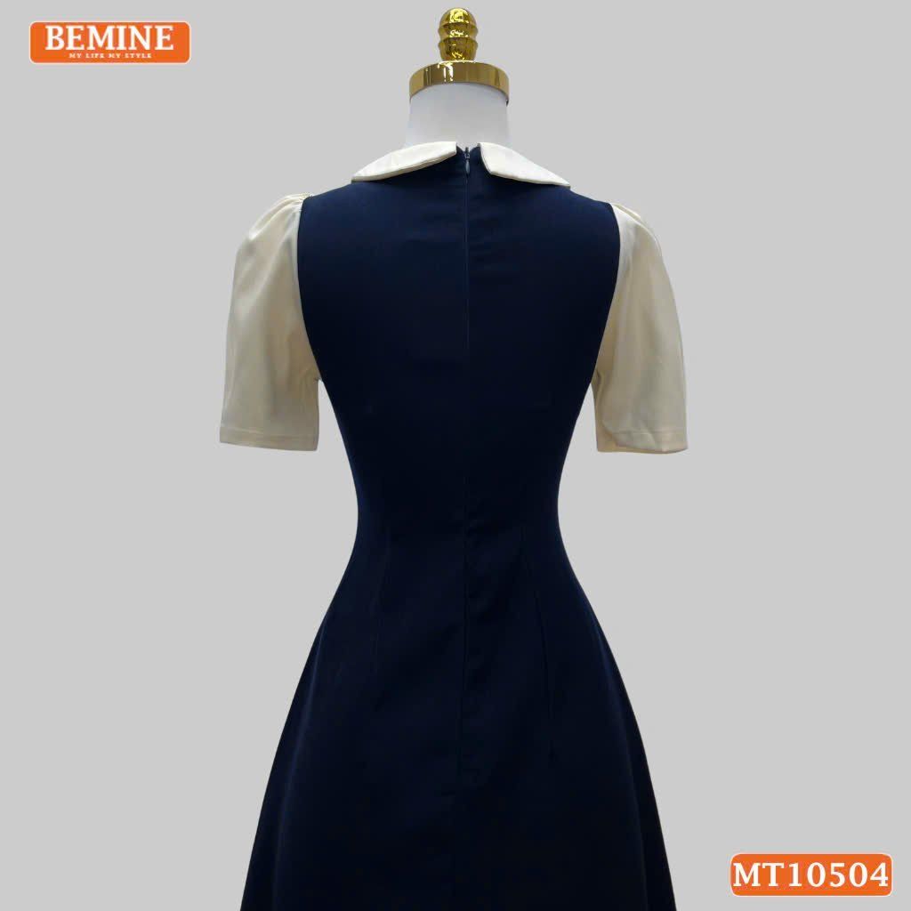 Đầm thiết kế BEMINE cổ tim giả yếm dáng chữ A MT10504