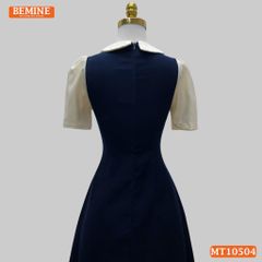 Đầm thiết kế BEMINE cổ tim giả yếm dáng chữ A MT10504