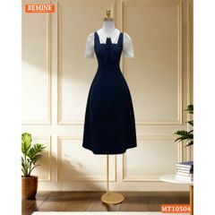 Đầm thiết kế BEMINE cổ tim giả yếm dáng chữ A MT10504