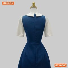 Đầm thiết kế BEMINE cổ tim giả yếm dáng chữ A MT10803