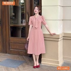 Đầm thiết kế BEMINE cổ tim cách điệu dáng chữ A phù hợp đi làm-MT11001
