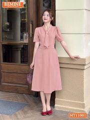 Đầm thiết kế BEMINE cổ tim cách điệu dáng chữ A phù hợp đi làm-MT11001