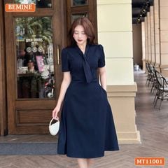Đầm thiết kế BEMINE cổ tim cách điệu dáng chữ A phù hợp đi làm-MT11001