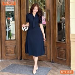 Đầm thiết kế BEMINE cổ tim cách điệu dáng chữ A phù hợp đi làm-MT11001