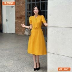 Đầm thiết kế BEMINE cổ tim cách điệu dáng chữ A phù hợp đi làm-MT11001