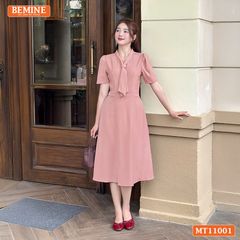 Đầm thiết kế BEMINE cổ tim cách điệu dáng chữ A MT11001