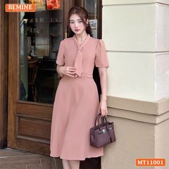 Đầm thiết kế BEMINE cổ tim cách điệu dáng chữ A MT11001