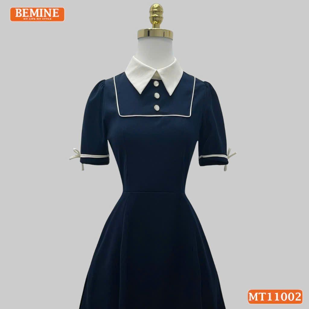 Đầm thiết kế BEMINE cổ đức có viền dáng chữ A phù hợp đi làm-MT11002