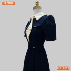 Đầm thiết kế BEMINE cổ đức nơ kiểu dáng chữ A MT11021