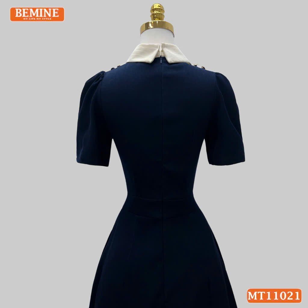 Đầm thiết kế BEMINE cổ đức nơ kiểu dáng chữ A MT11021