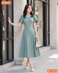 Đầm thiết kế BEMINE cổ tim dáng chữ A phù hợp đi làm-MT11076
