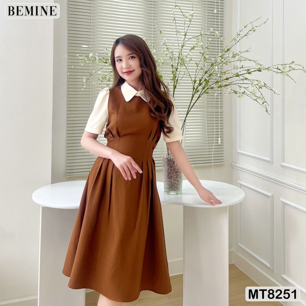 Đầm công sở cổ sen tùng xoè MT8251