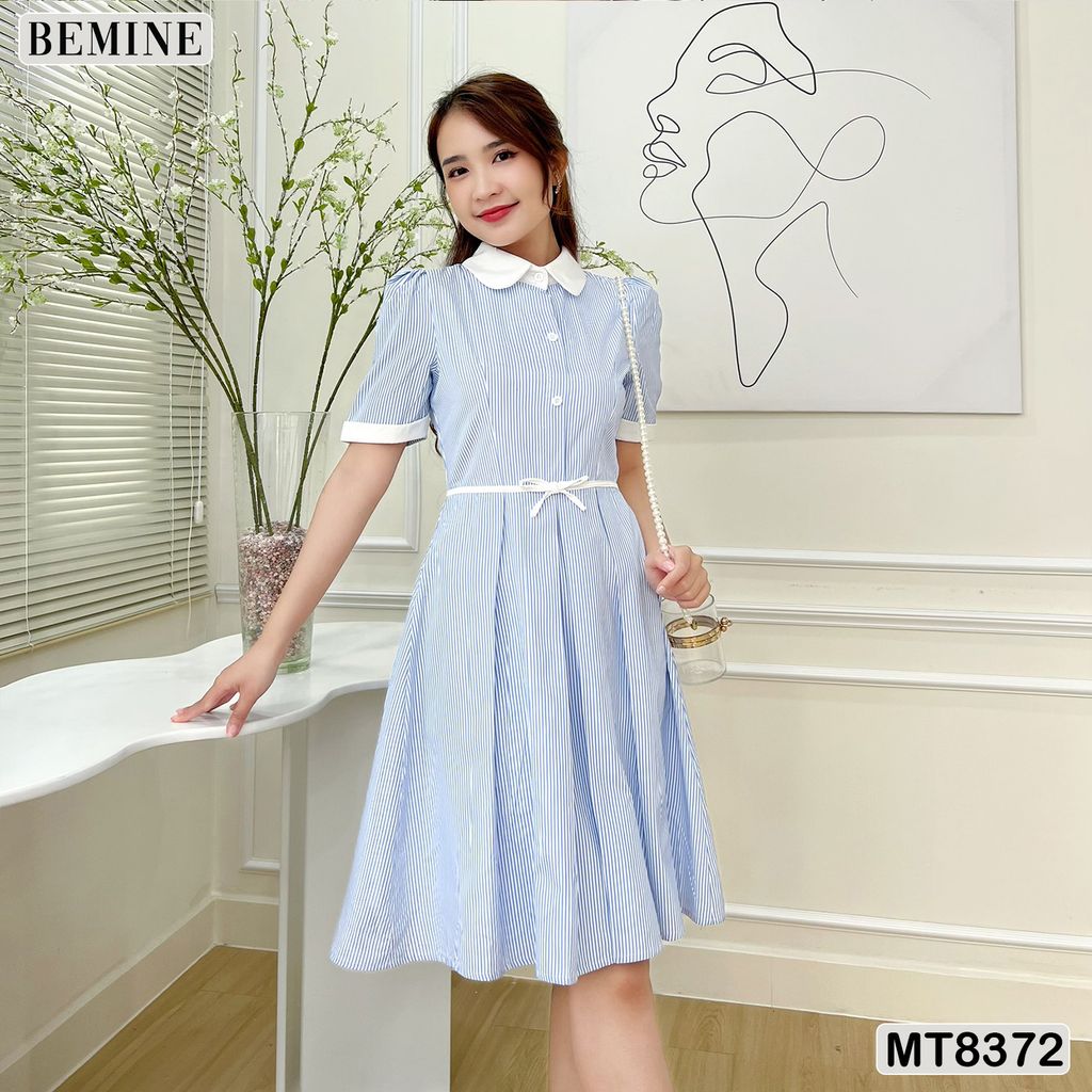 Đầm tay phồng cổ sen tùng xoè MT8372