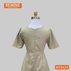 Đầm cổ tròn phối nắp túi tùng A MT8424