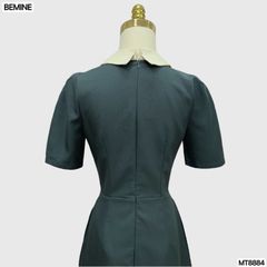 Đầm thiết kế cổ xếp ly tay phồng dáng chữ A MT8884