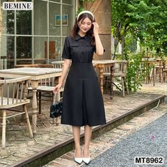 Đầm thiết kế cổ sơ mi túi hộp dáng xoè MT8962