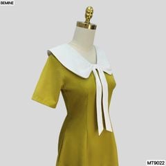 Đầm thiết kế cổ nơ tùng chữ A MT9022