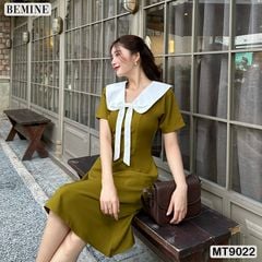 Đầm thiết kế cổ nơ tùng chữ A MT9022