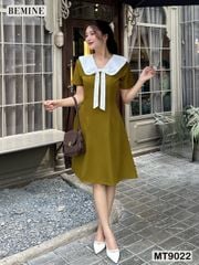 Đầm thiết kế cổ nơ tùng chữ A MT9022