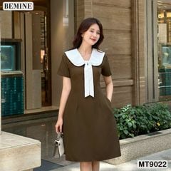 Đầm thiết kế cổ nơ tùng chữ A MT9022