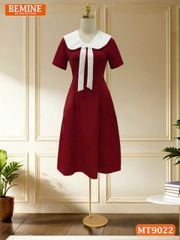 Đầm thiết kế cổ nơ tùng chữ A MT9022