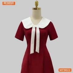 Đầm thiết kế cổ nơ tùng chữ A MT9022