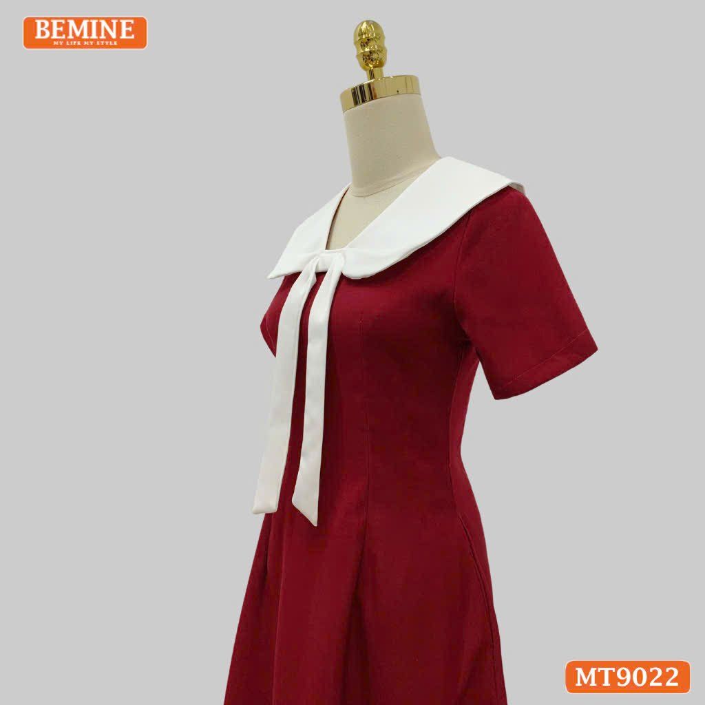 Đầm thiết kế cổ nơ tùng chữ A MT9022