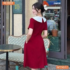 Đầm thiết kế cổ nơ tùng chữ A MT9022