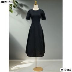 Đầm thiết kế cổ tròn dáng xòe dài MT9169