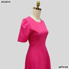 Đầm thiết kế cổ tròn dáng xòe dài MT9169