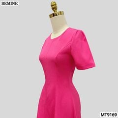 Đầm thiết kế cổ tròn dáng xòe dài MT9169