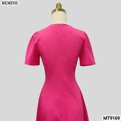 Đầm thiết kế cổ tròn dáng xòe dài MT9169