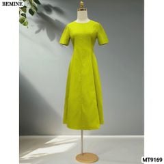 Đầm thiết kế cổ tròn dáng xòe dài MT9169