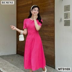 Đầm thiết kế cổ tròn dáng xòe dài MT9169