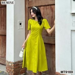 Đầm thiết kế cổ tròn dáng xòe dài MT9169