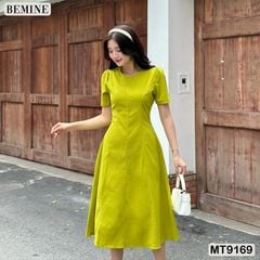 Đầm thiết kế cổ tròn dáng xòe dài MT9169