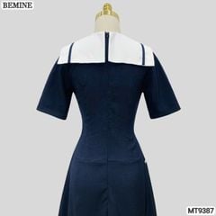 Đầm thiết kế cổ thủy thủ đính nút dáng chữ A MT9387