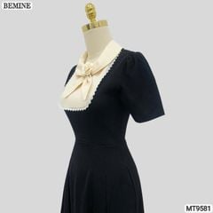 Đầm thiết kế cổ phối hoa viền ren dáng dài MT9581