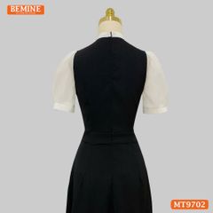 Đầm thiết kế BEMINE cổ kiểu tai thỏ dáng dài giả yếm phù hợp đi làm, đi chơi-MT9702