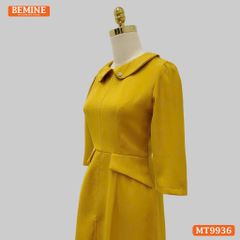Đầm thiết kế BEMINE cổ sen dáng chữ A tay lửng phù hợp đi làm, đi chơi và đi tiệc-MT9936